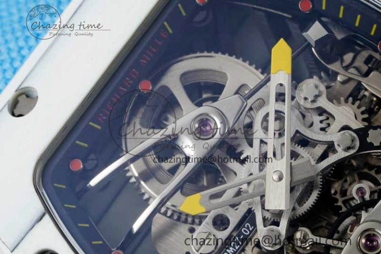RM027-02 Nadal Real Tourbillon RMF Best Edition White Forge Carbon Black Inner Bezel on Blue Nylon Strap OdorResistant 9382