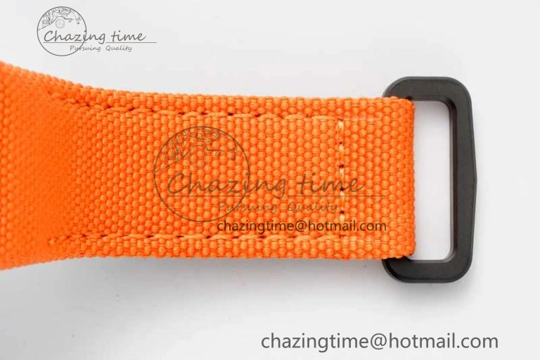 Colorful RM027-02 Nadal Real Tourbillon RMF Best Edition White Forge Carbon Black Inner Bezel on Orange Nylon Strap 9380
