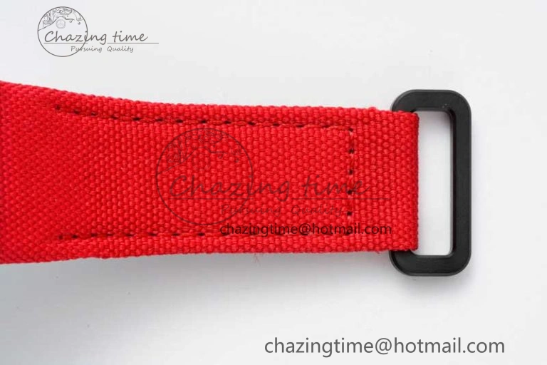 RM027-02 Nadal Real Tourbillon RMF Best Edition White Forge Carbon Red Inner Bezel on Red Nylon Strap GoodFit 9383
