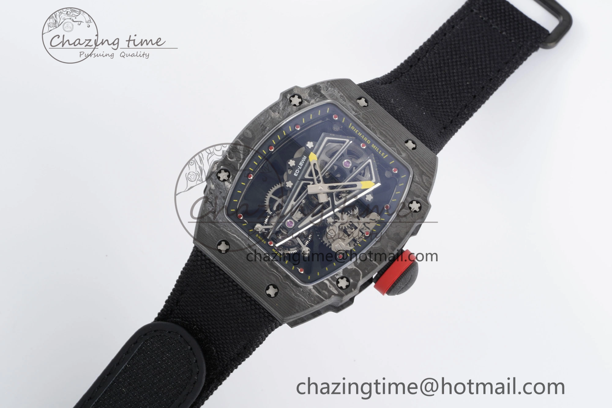 RM027-03 NTPT Real Tourbillon RMF Best Edition Skeleton Dial on Black Nylon Strap SoftTouch 9367