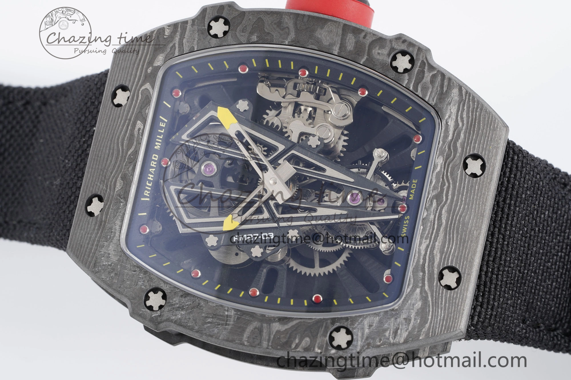 RM027-03 NTPT Real Tourbillon RMF Best Edition Skeleton Dial on Black Nylon Strap SoftTouch 9367