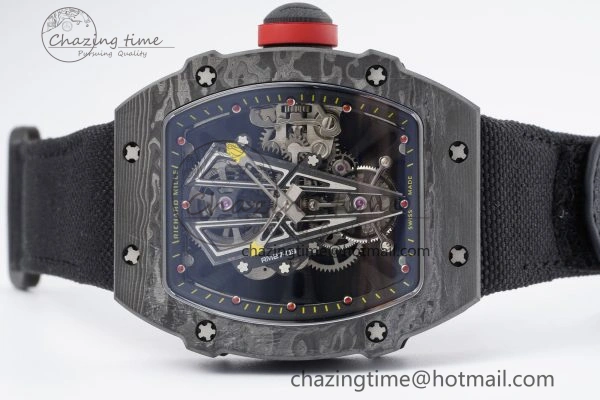 RM027-03 NTPT Real Tourbillon RMF Best Edition Skeleton Dial on Black Nylon Strap SoftTouch 9367