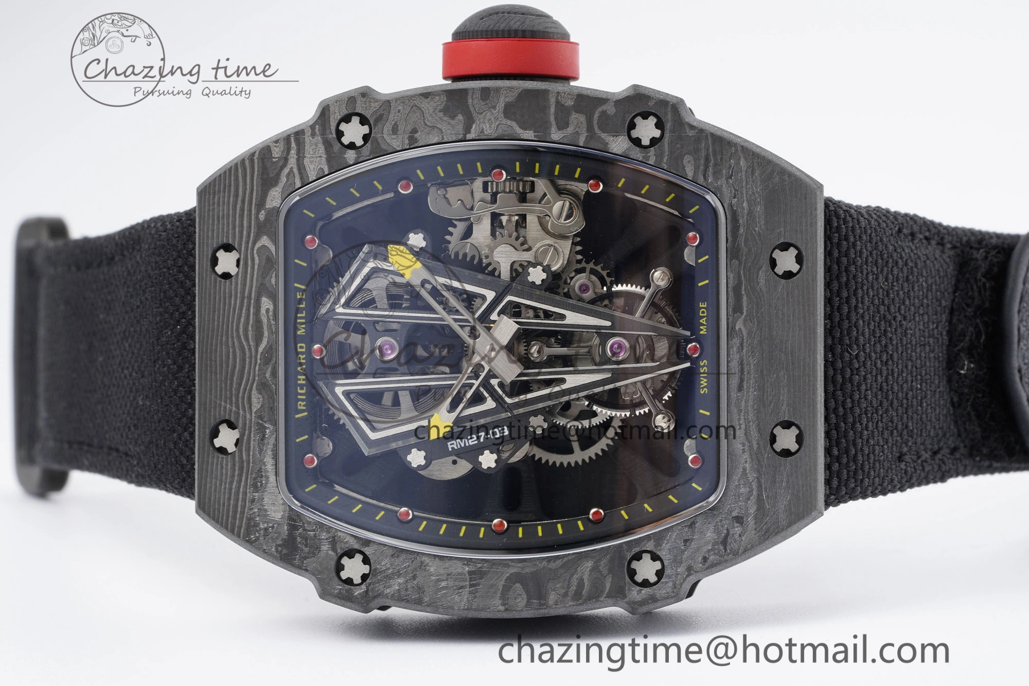 RM027-03 NTPT Real Tourbillon RMF Best Edition Skeleton Dial on Black Nylon Strap SoftTouch 9367