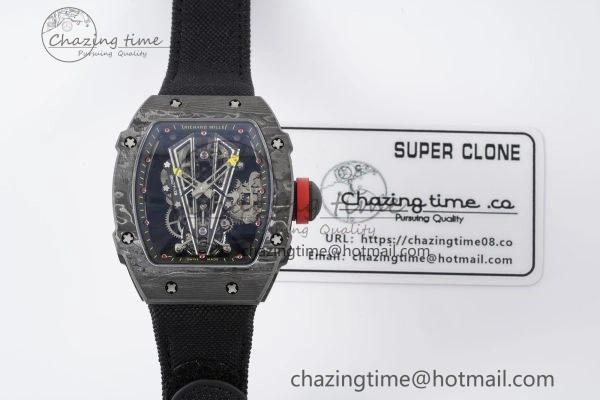 RM027-03 NTPT Real Tourbillon RMF Best Edition Skeleton Dial on Black Nylon Strap SoftTouch 9367