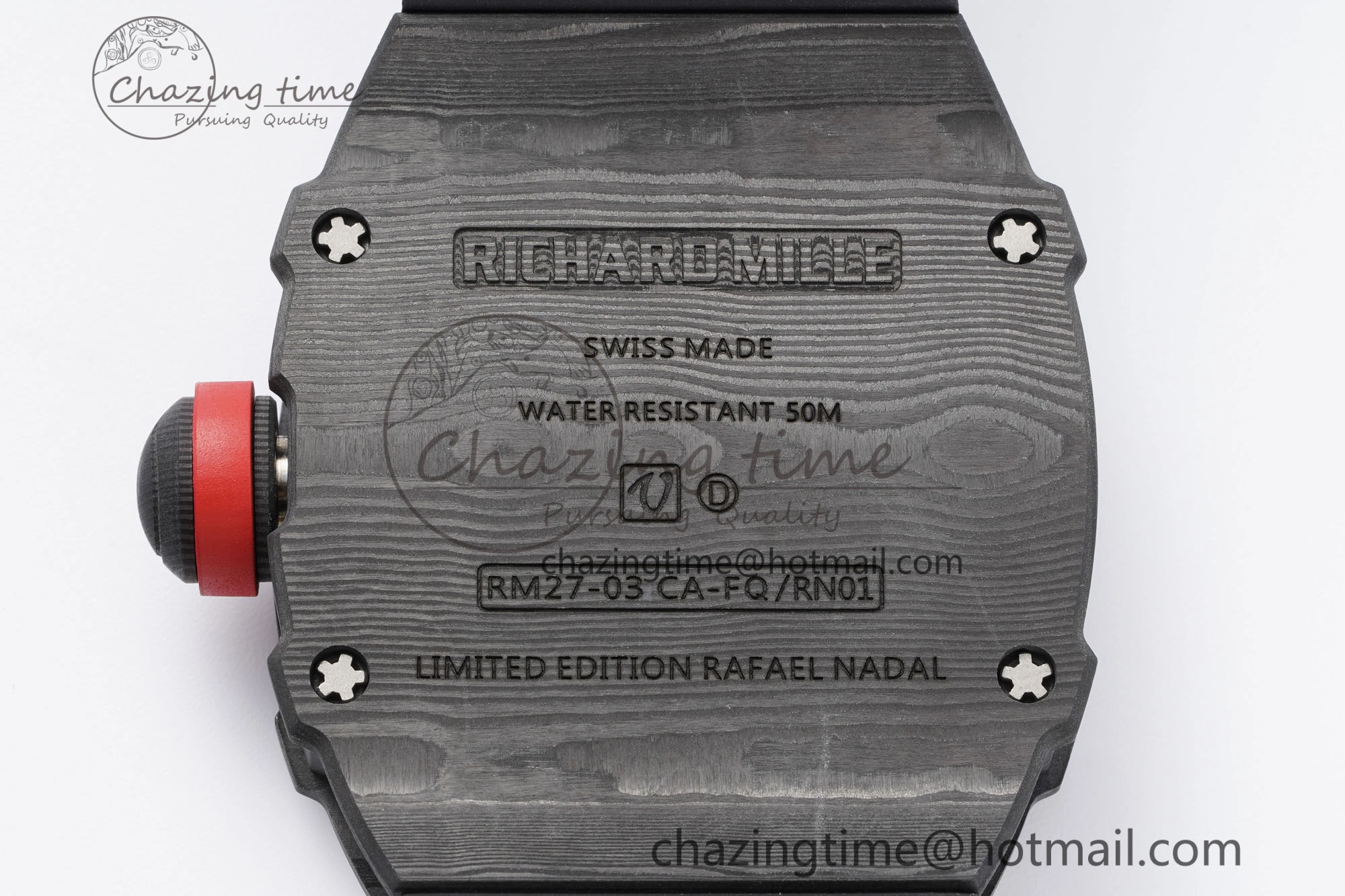 Stylish RM027-03 NTPT Real Tourbillon RMF Best Edition Skeleton Dial on Black Rubber Strap 9364