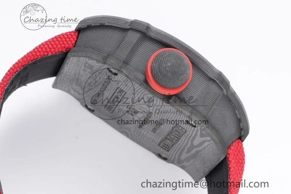 SunProtective RM027-03 NTPT Real Tourbillon RMF Best Edition Skeleton Dial on Red Nylon Strap 9365
