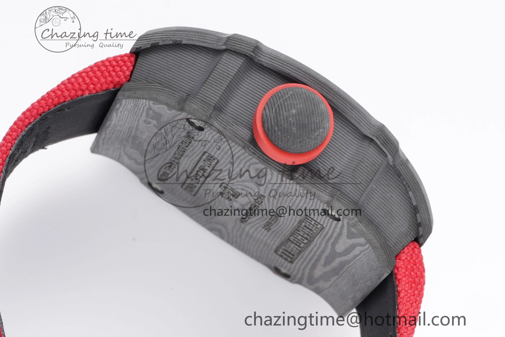 SunProtective RM027-03 NTPT Real Tourbillon RMF Best Edition Skeleton Dial on Red Nylon Strap 9365