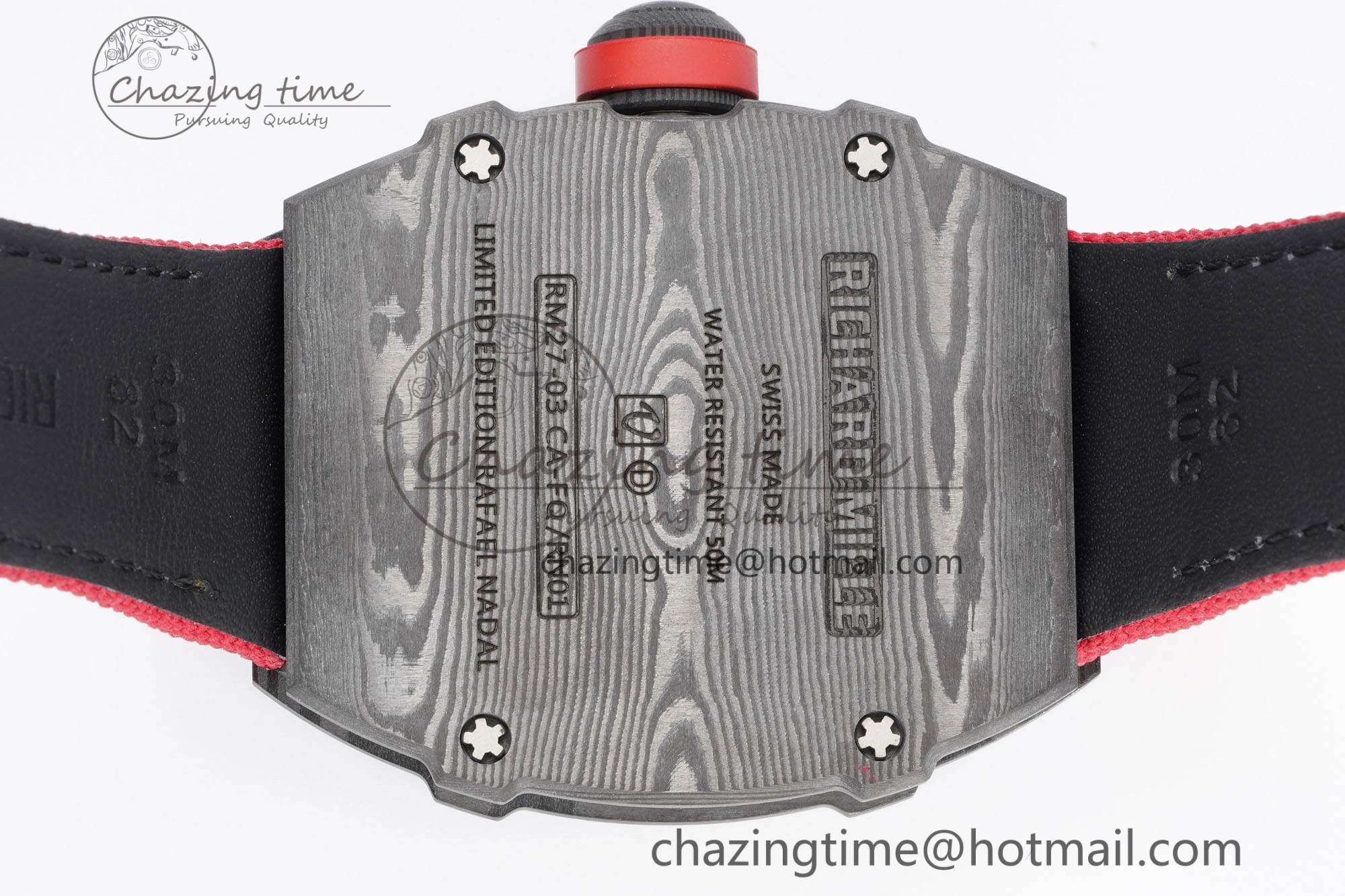 SunProtective RM027-03 NTPT Real Tourbillon RMF Best Edition Skeleton Dial on Red Nylon Strap 9365