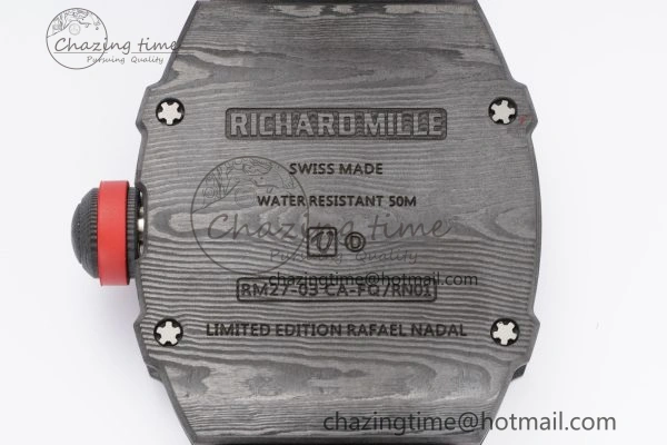 SunProtective RM027-03 NTPT Real Tourbillon RMF Best Edition Skeleton Dial on Red Nylon Strap 9365