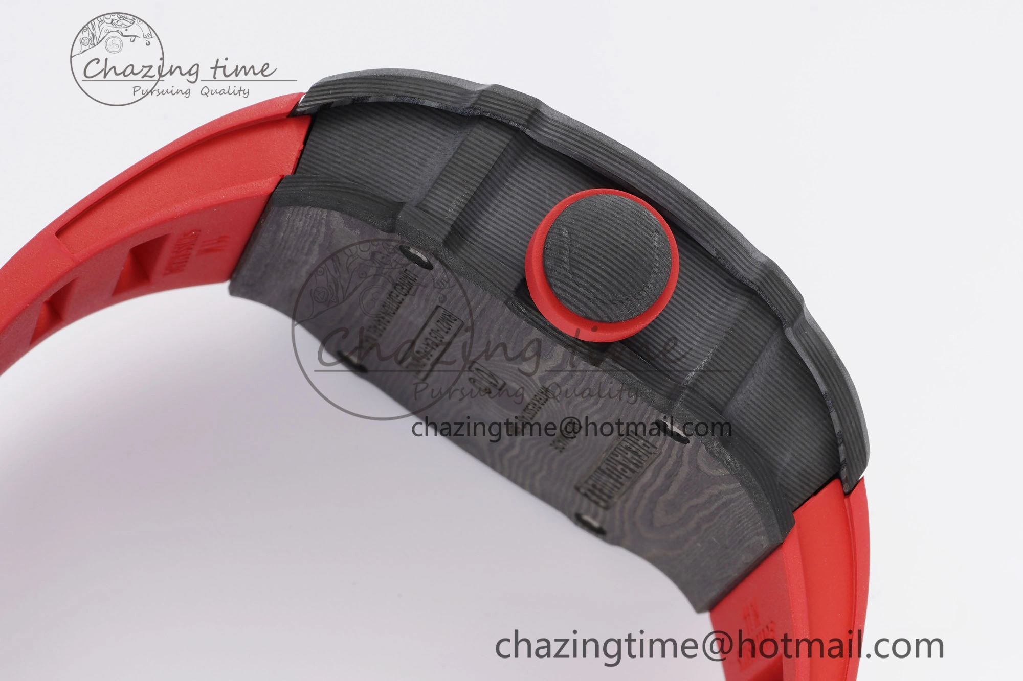 Sophisticated RM027-03 NTPT Real Tourbillon RMF Best Edition Skeleton Dial on Red Rubber Strap 9363