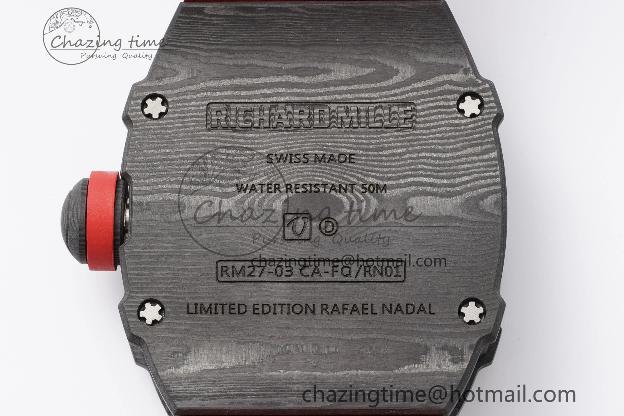 Sophisticated RM027-03 NTPT Real Tourbillon RMF Best Edition Skeleton Dial on Red Rubber Strap 9363