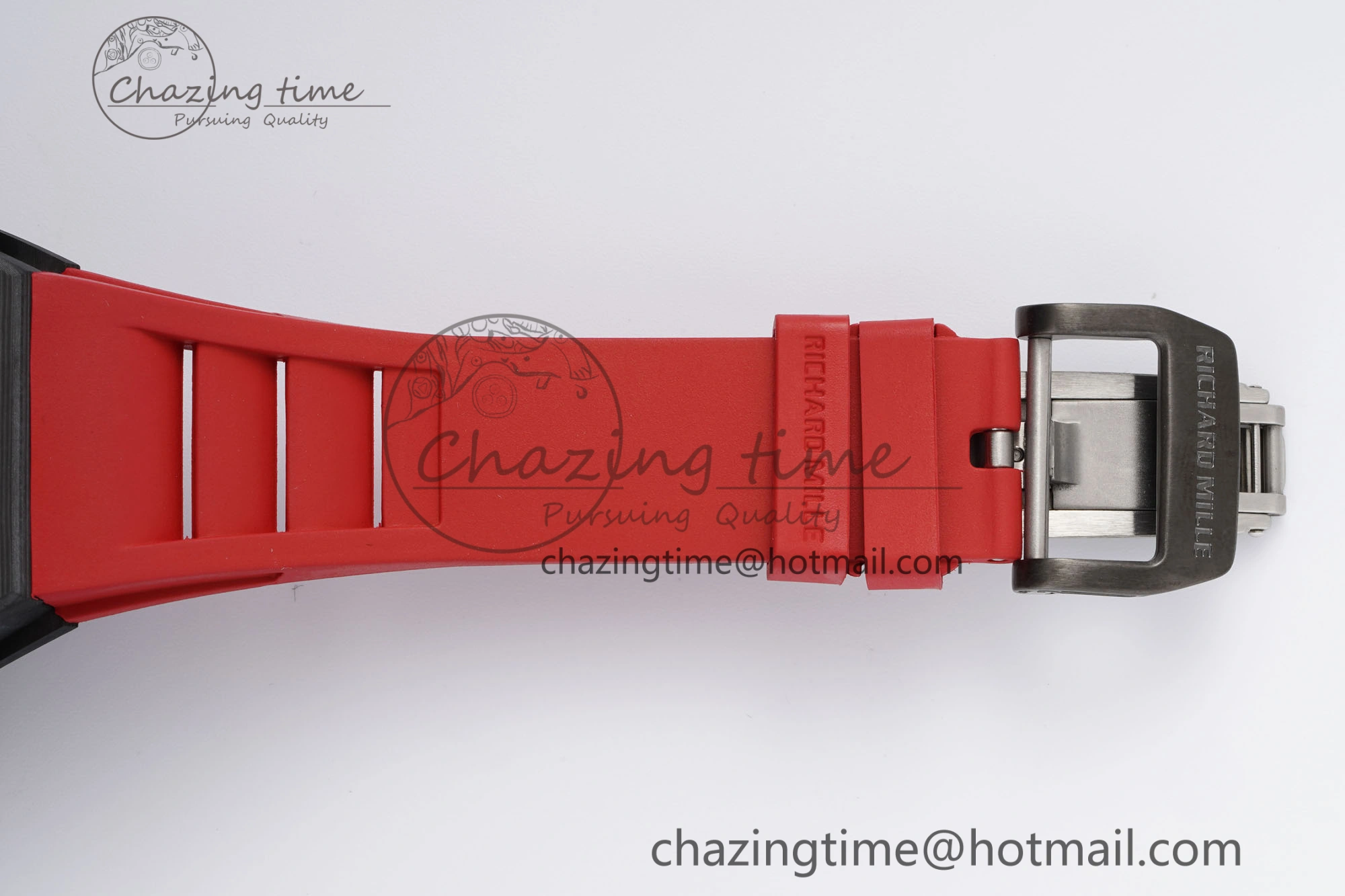 Sophisticated RM027-03 NTPT Real Tourbillon RMF Best Edition Skeleton Dial on Red Rubber Strap 9363