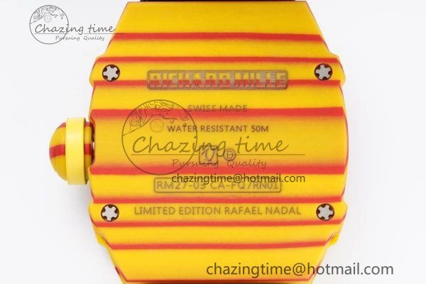 RM027-03 Real Tourbillon RMF Best Edition Orange Red Carbon Skeleton Dial on Black Nylon Strap FashionForward 9368