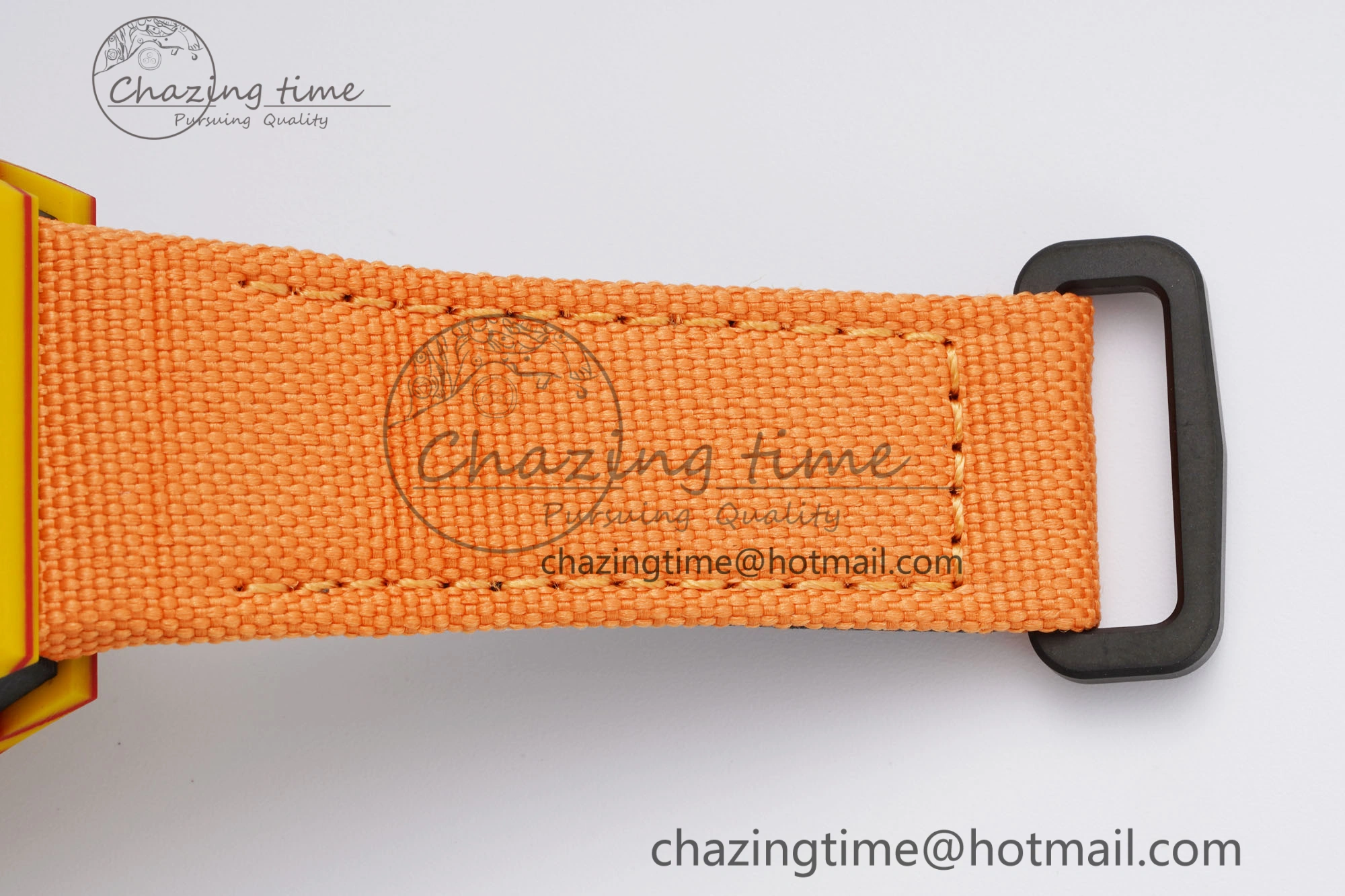 Snug RM027-03 Real Tourbillon RMF Best Edition Orange Red Carbon Skeleton Dial on Orange Nylon Strap 9366