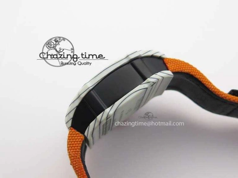 Youthful RM027-2 White Carbon Fiber Case Skeleton Dial On Nylon Strap 6T 9560