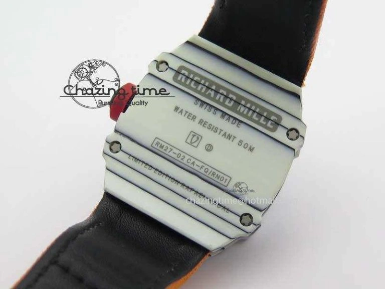 Youthful RM027-2 White Carbon Fiber Case Skeleton Dial On Nylon Strap 6T 9560