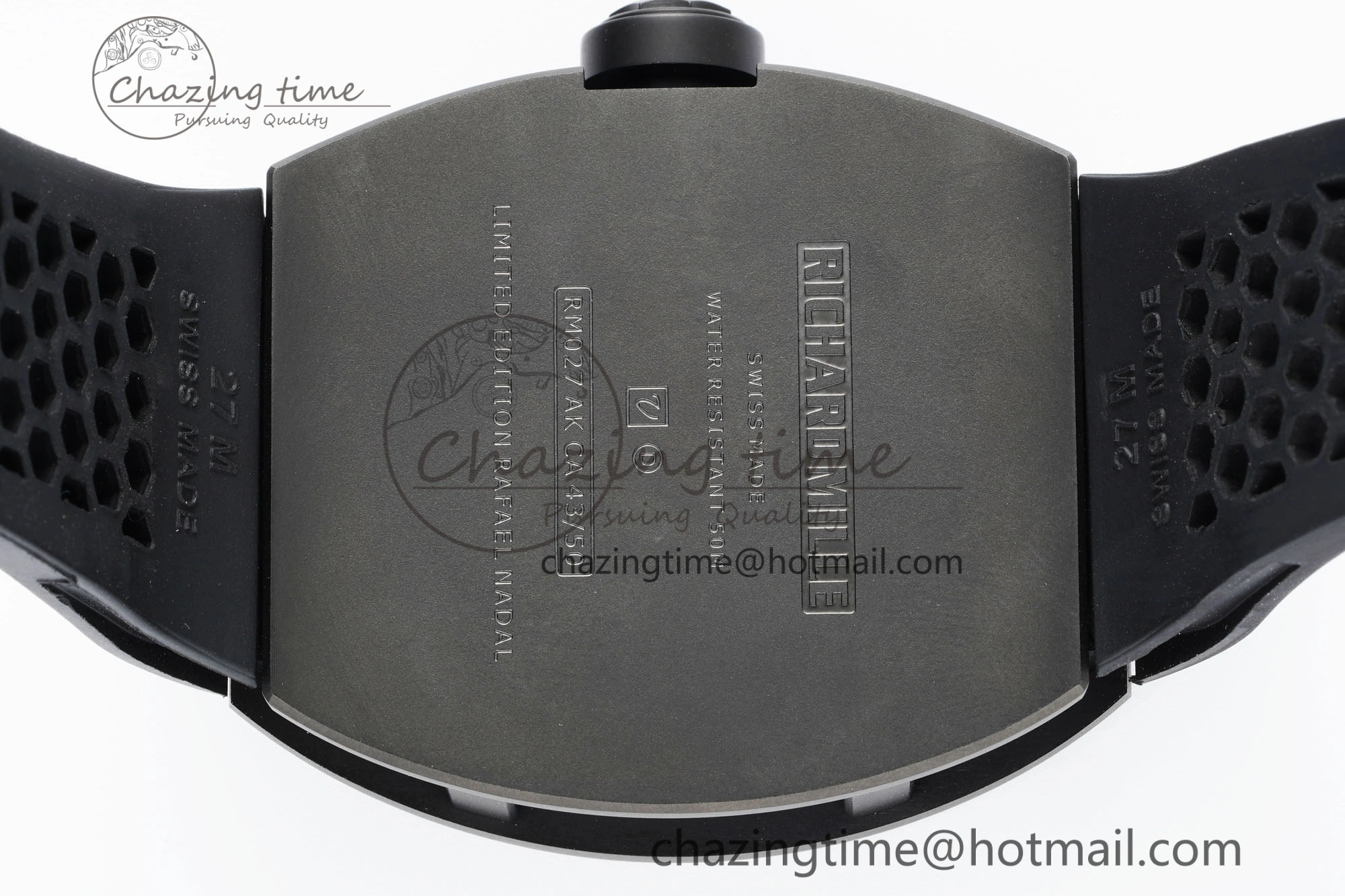 RM027 Rafael Nadal Black Ceramic Tourbillon YSF Best Edition on Rubber Strap FlexibleFit 9371