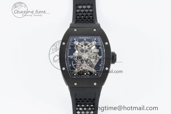RM027 Rafael Nadal Black Ceramic Tourbillon YSF Best Edition on Rubber Strap FlexibleFit 9371