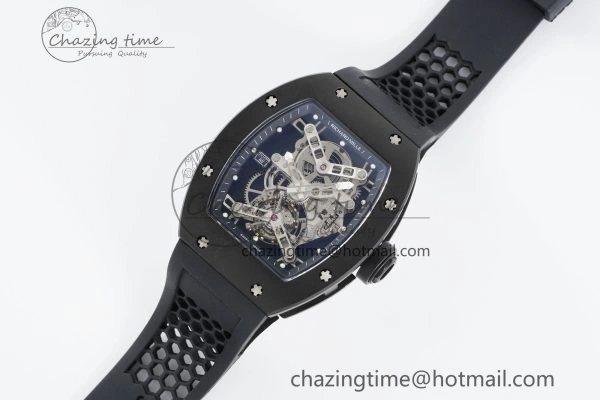 RM027 Rafael Nadal Black Ceramic Tourbillon YSF Best Edition on Rubber Strap FlexibleFit 9371