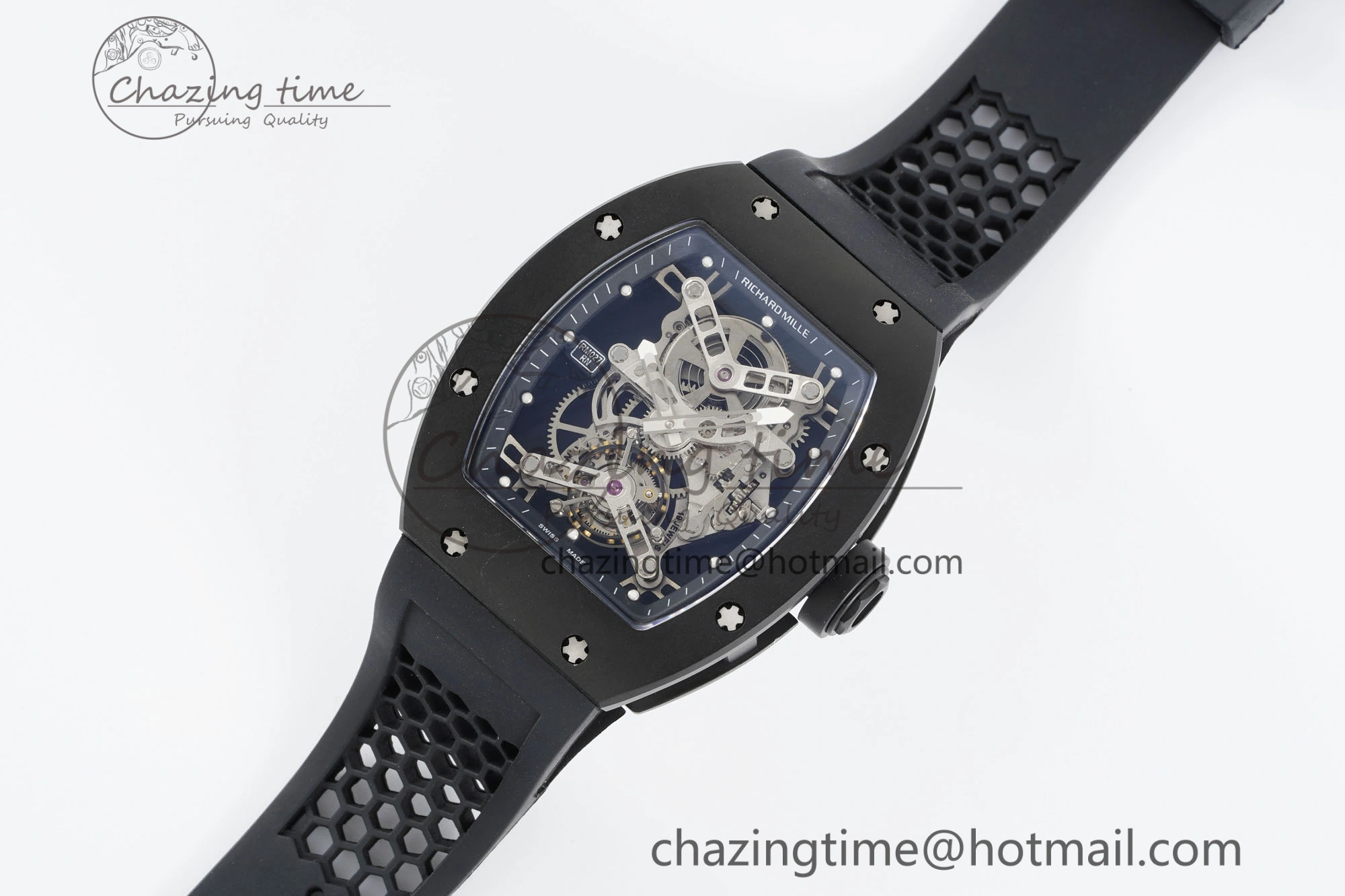 RM027 Rafael Nadal Black Ceramic Tourbillon YSF Best Edition on Rubber Strap FlexibleFit 9371