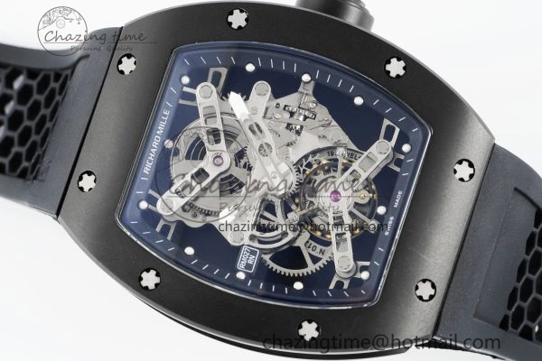 RM027 Rafael Nadal Black Ceramic Tourbillon YSF Best Edition on Rubber Strap FlexibleFit 9371