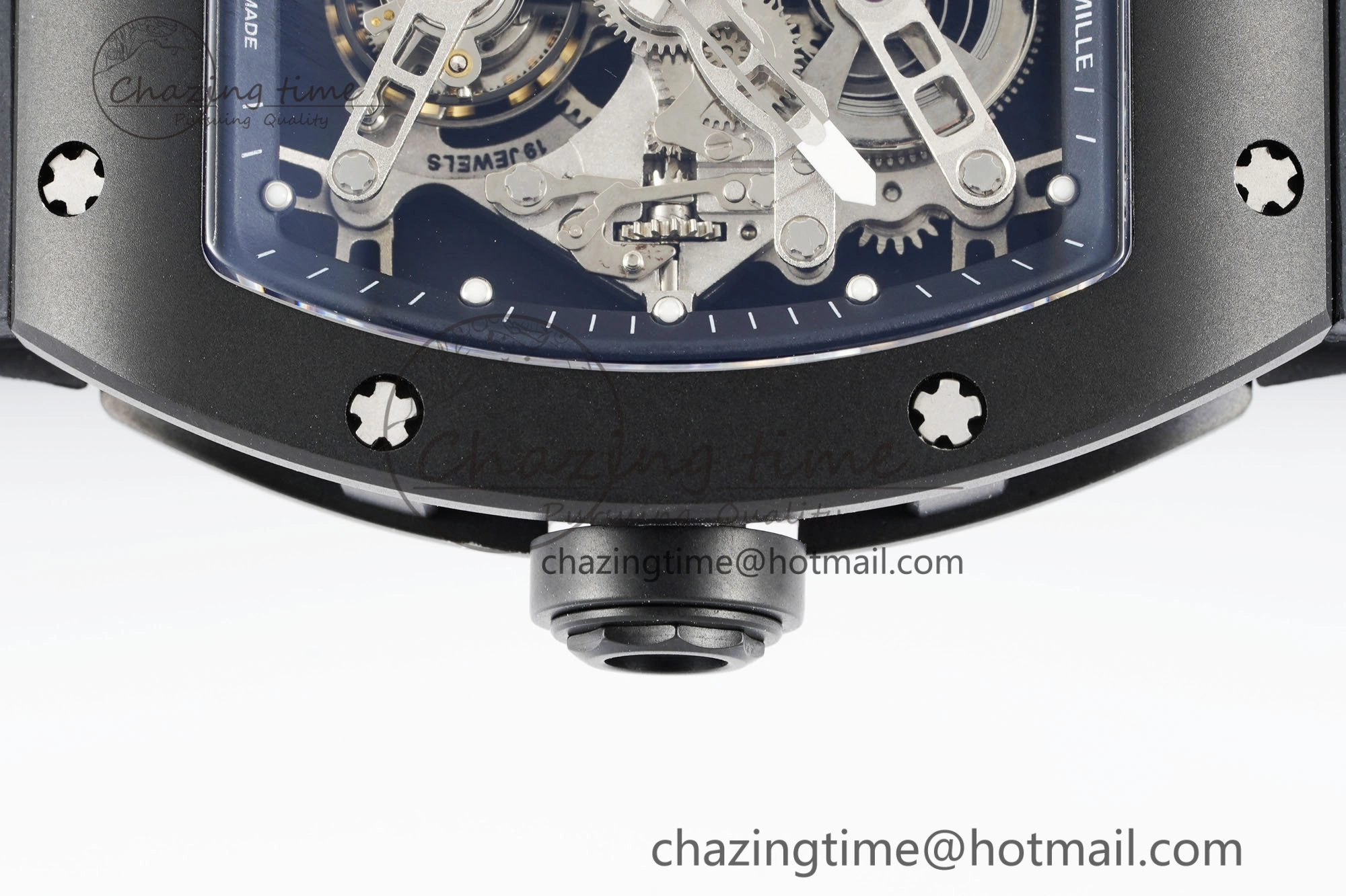 RM027 Rafael Nadal Black Ceramic Tourbillon YSF Best Edition on Rubber Strap FlexibleFit 9371