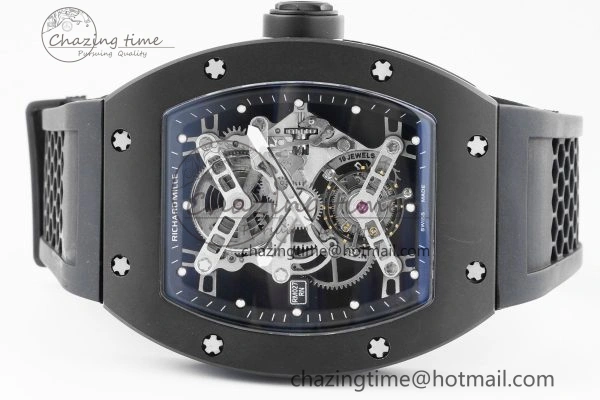 RM027 Rafael Nadal Black Ceramic Tourbillon YSF Best Edition on Rubber Strap FlexibleFit 9371