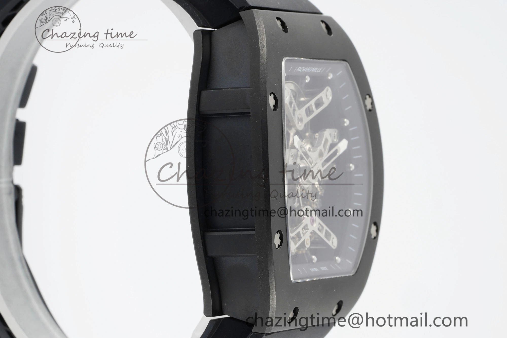 RM027 Rafael Nadal Black Ceramic Tourbillon YSF Best Edition on Rubber Strap FlexibleFit 9371