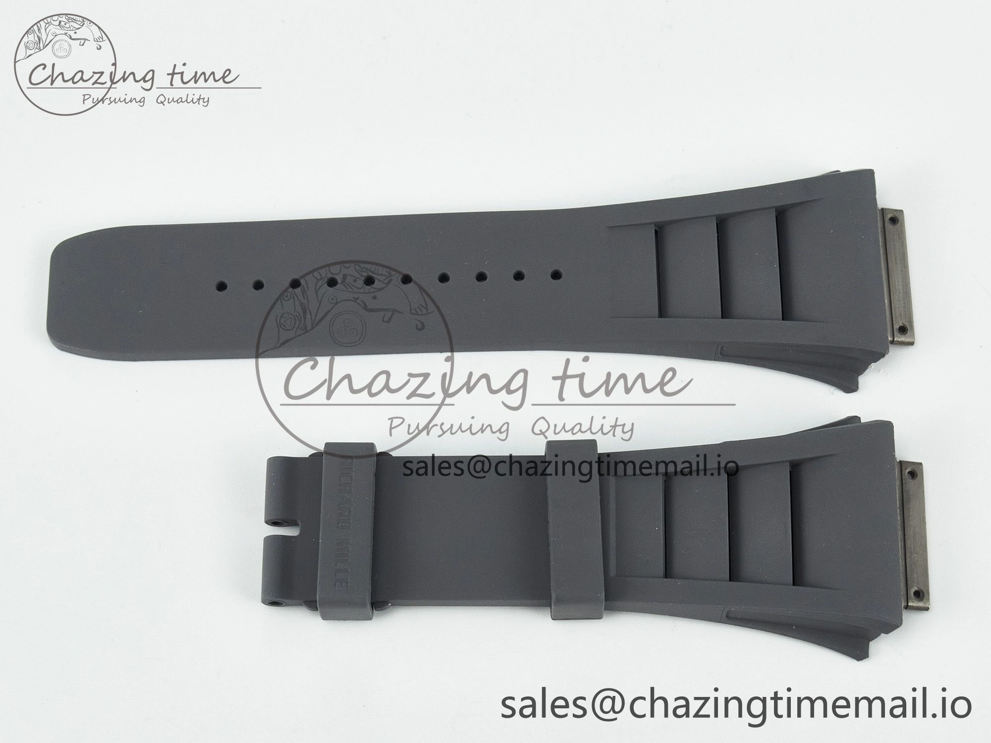 SoftTouch RM030 1:1 Best Edition Gray White Rubber Strap (Fits the Gen size) 4076