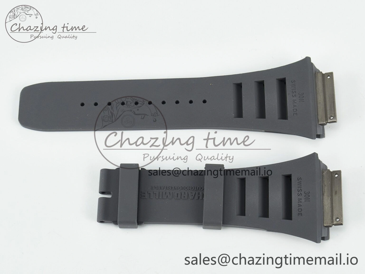 SoftTouch RM030 1:1 Best Edition Gray White Rubber Strap (Fits the Gen size) 4076
