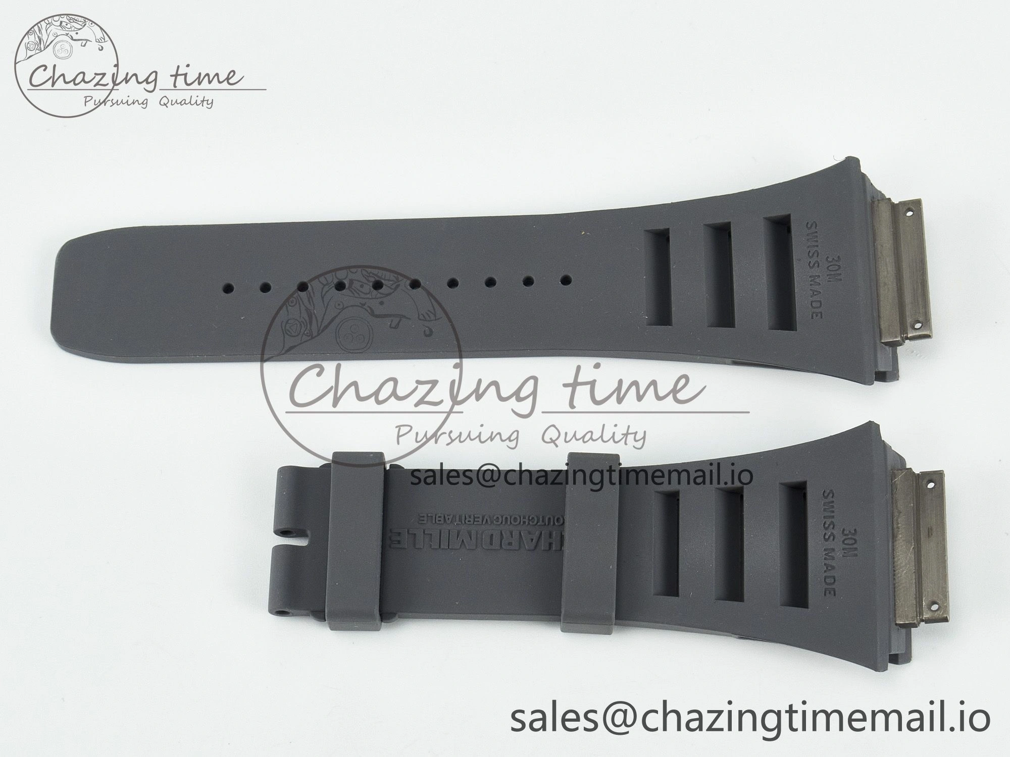 SoftTouch RM030 1:1 Best Edition Gray White Rubber Strap (Fits the Gen size) 4076