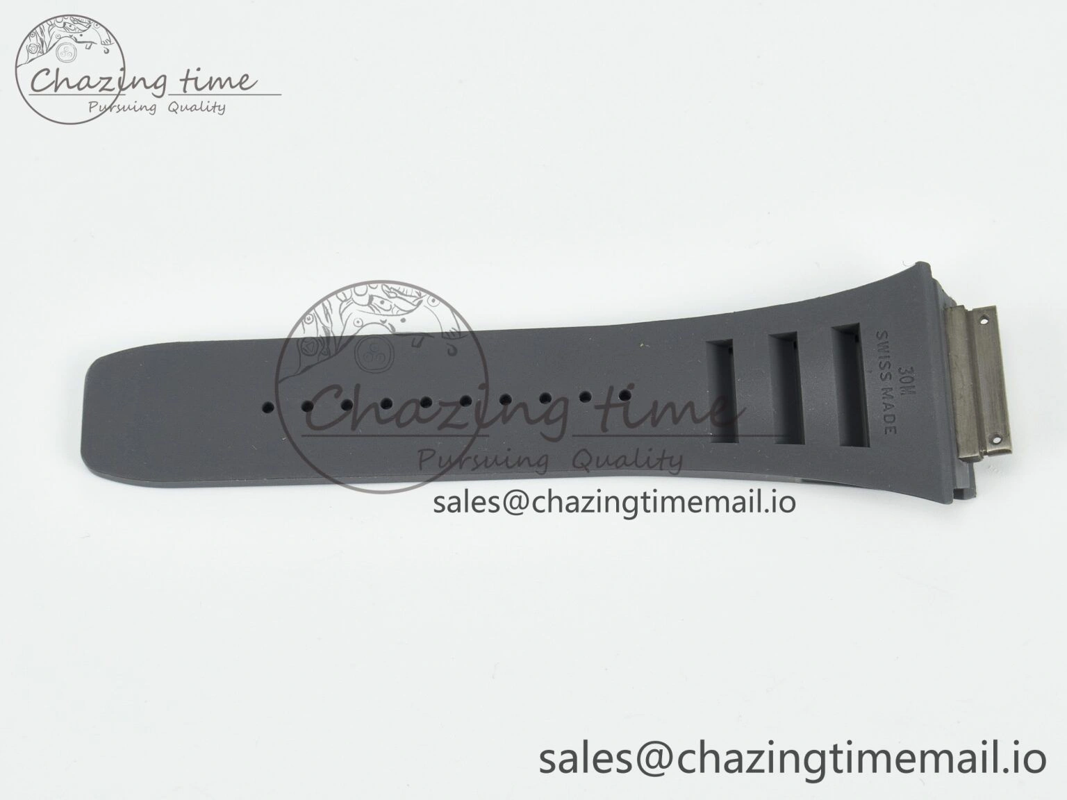 SoftTouch RM030 1:1 Best Edition Gray White Rubber Strap (Fits the Gen size) 4076