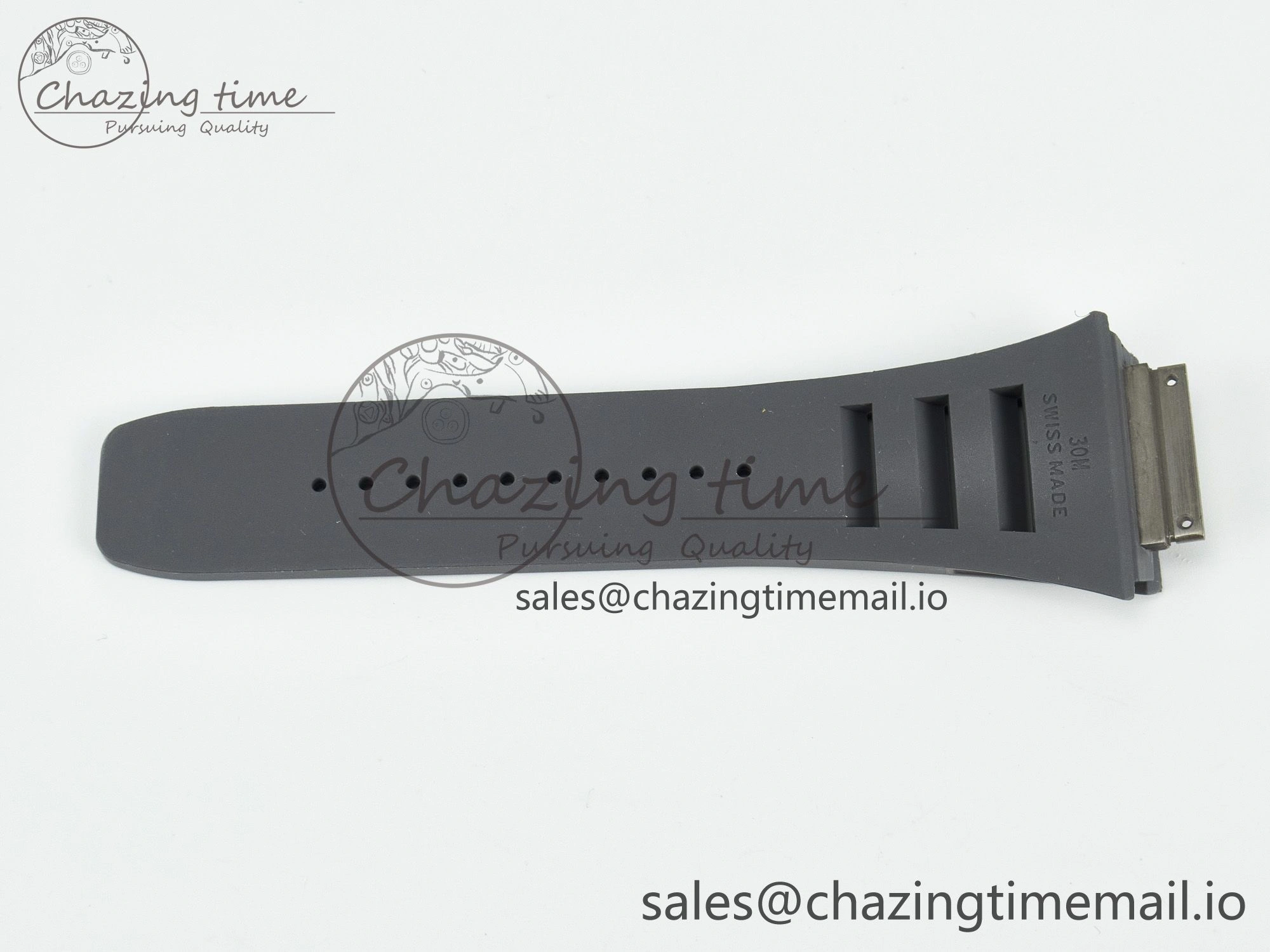 SoftTouch RM030 1:1 Best Edition Gray White Rubber Strap (Fits the Gen size) 4076