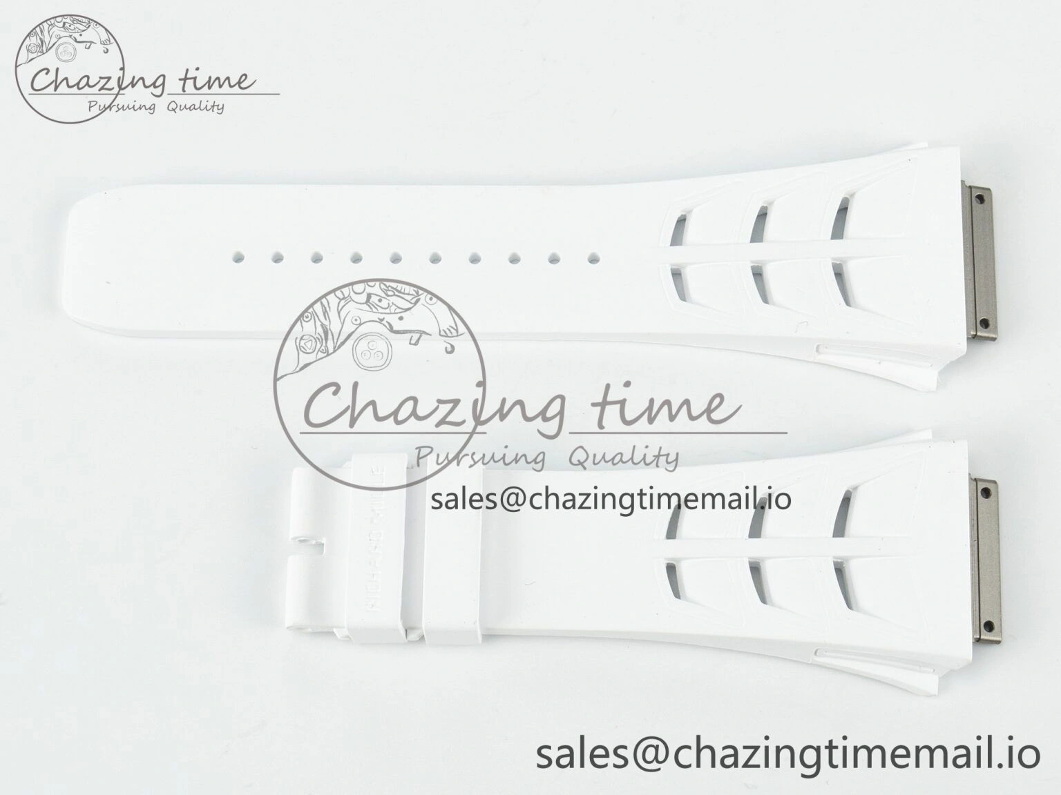 SoftTouch RM030 1:1 Best Edition Gray White Rubber Strap (Fits the Gen size) 4076