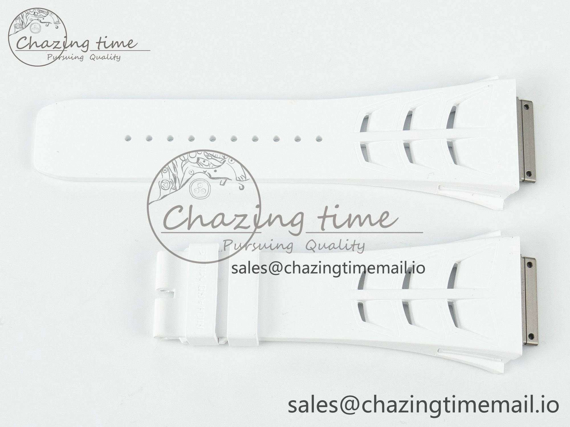 SoftTouch RM030 1:1 Best Edition Gray White Rubber Strap (Fits the Gen size) 4076