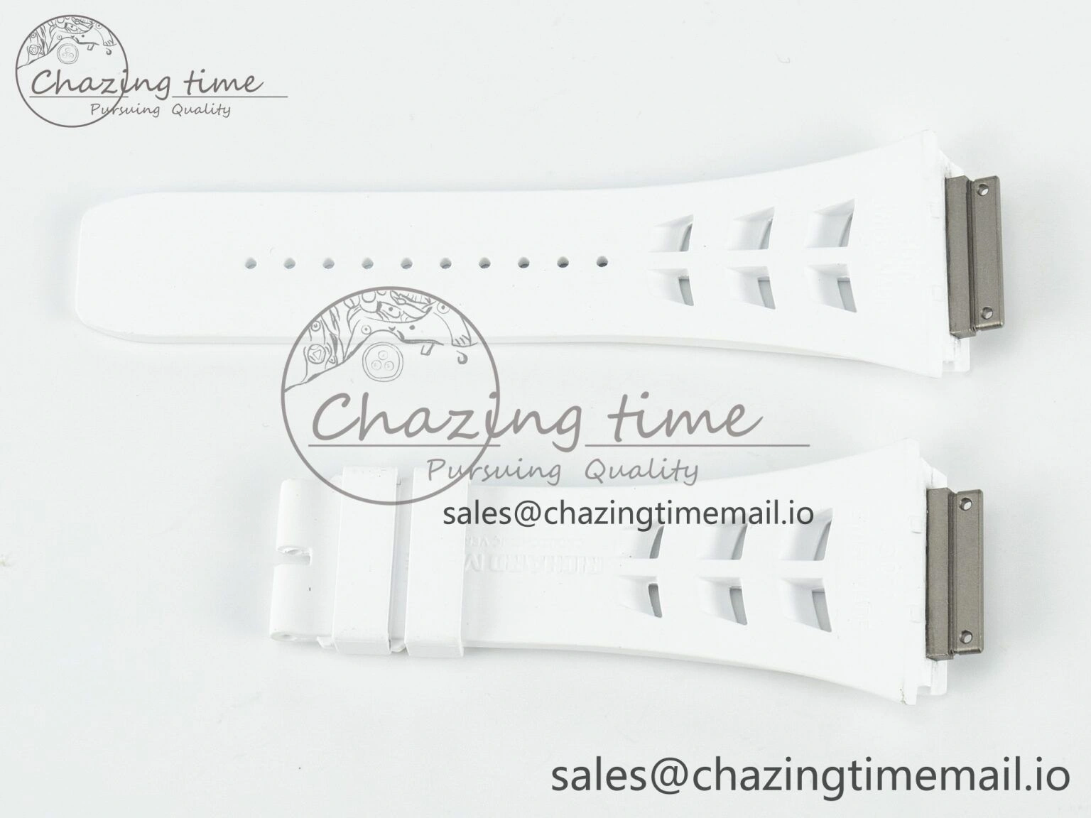 SoftTouch RM030 1:1 Best Edition Gray White Rubber Strap (Fits the Gen size) 4076