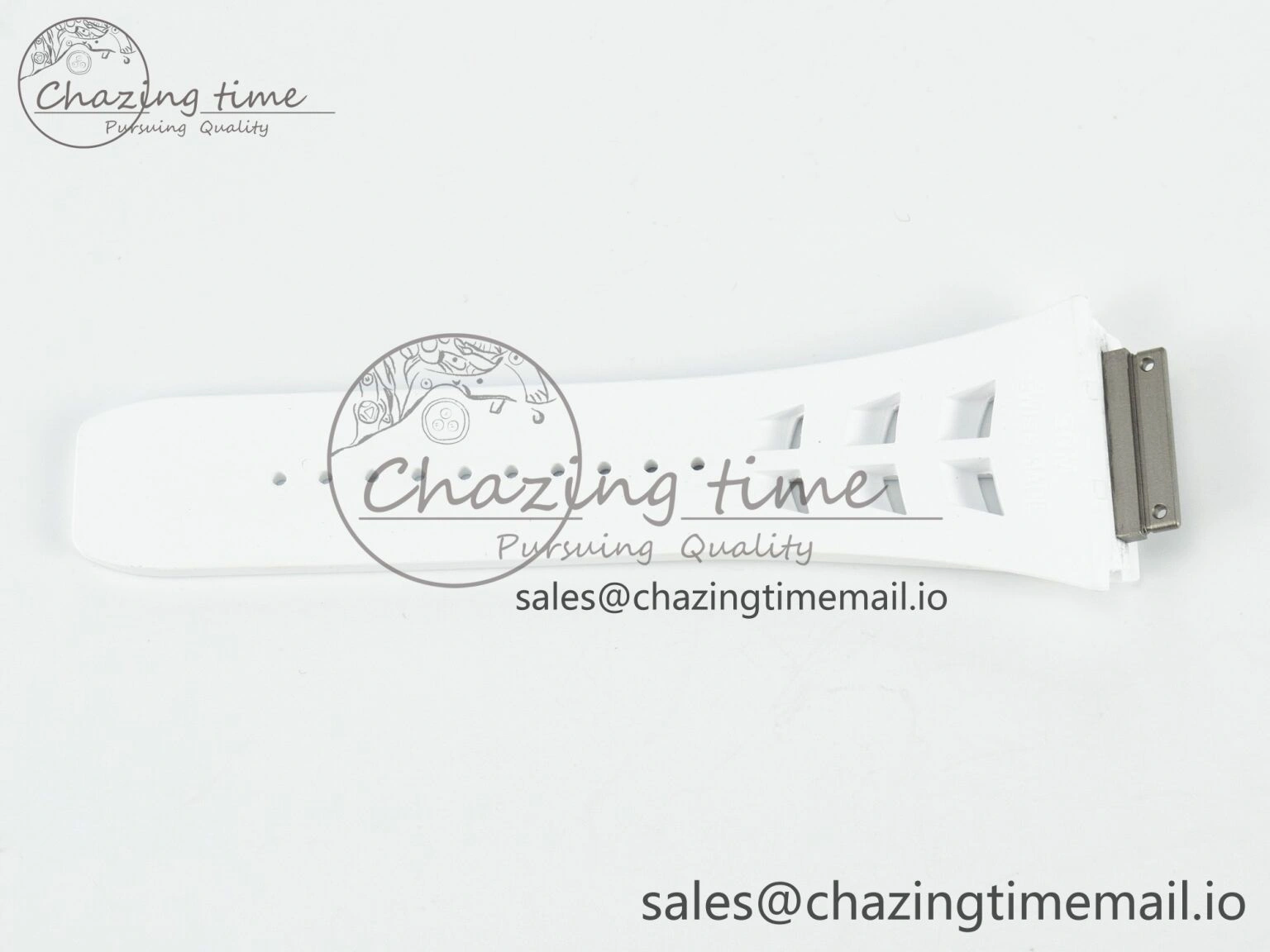 SoftTouch RM030 1:1 Best Edition Gray White Rubber Strap (Fits the Gen size) 4076