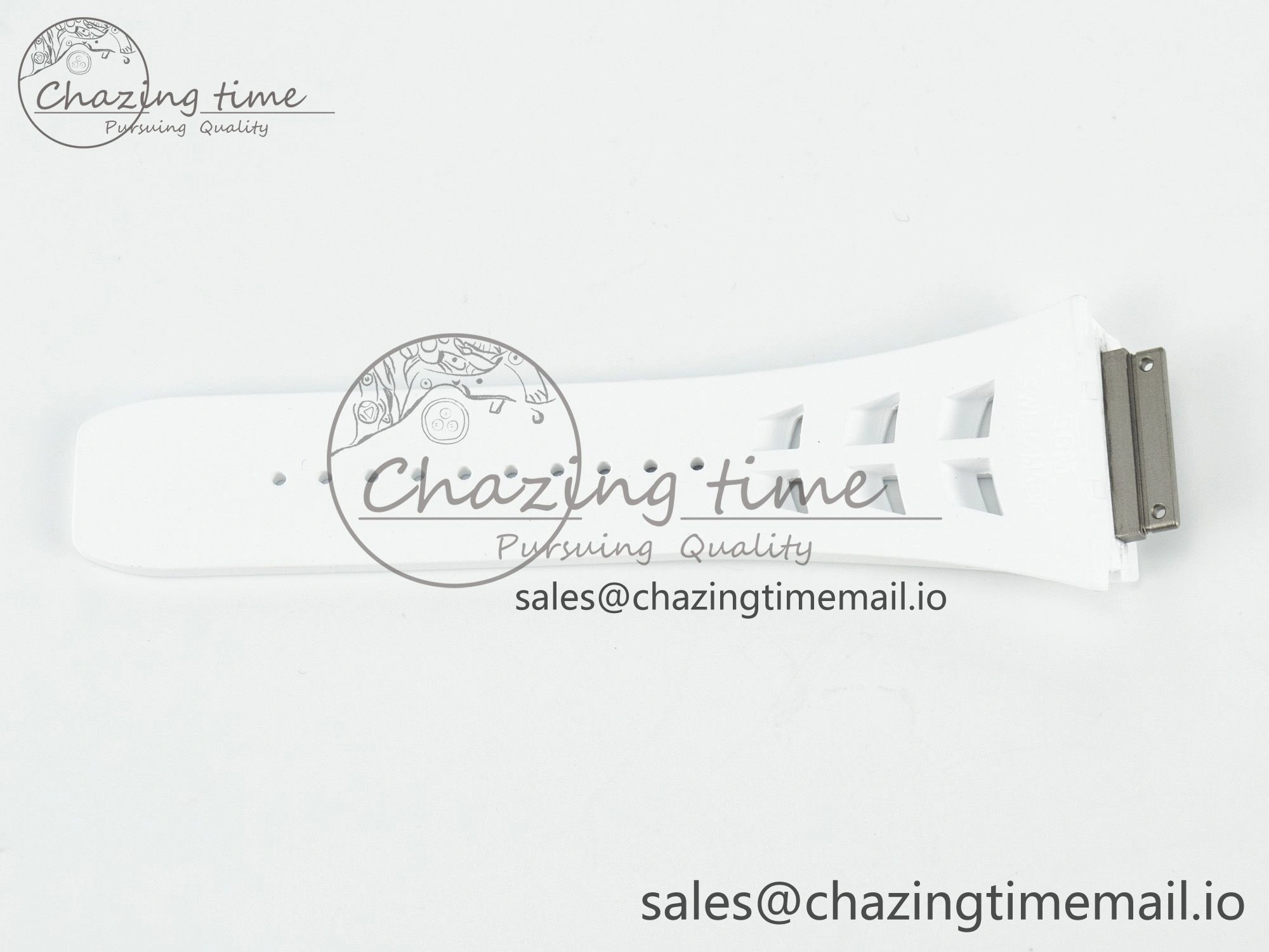 SoftTouch RM030 1:1 Best Edition Gray White Rubber Strap (Fits the Gen size) 4076