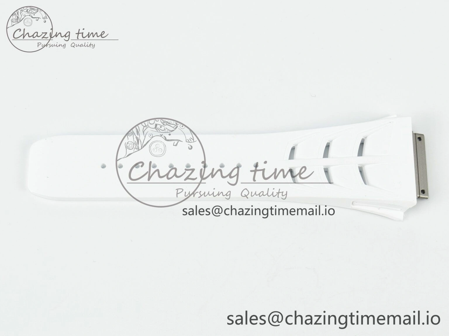 SoftTouch RM030 1:1 Best Edition Gray White Rubber Strap (Fits the Gen size) 4076