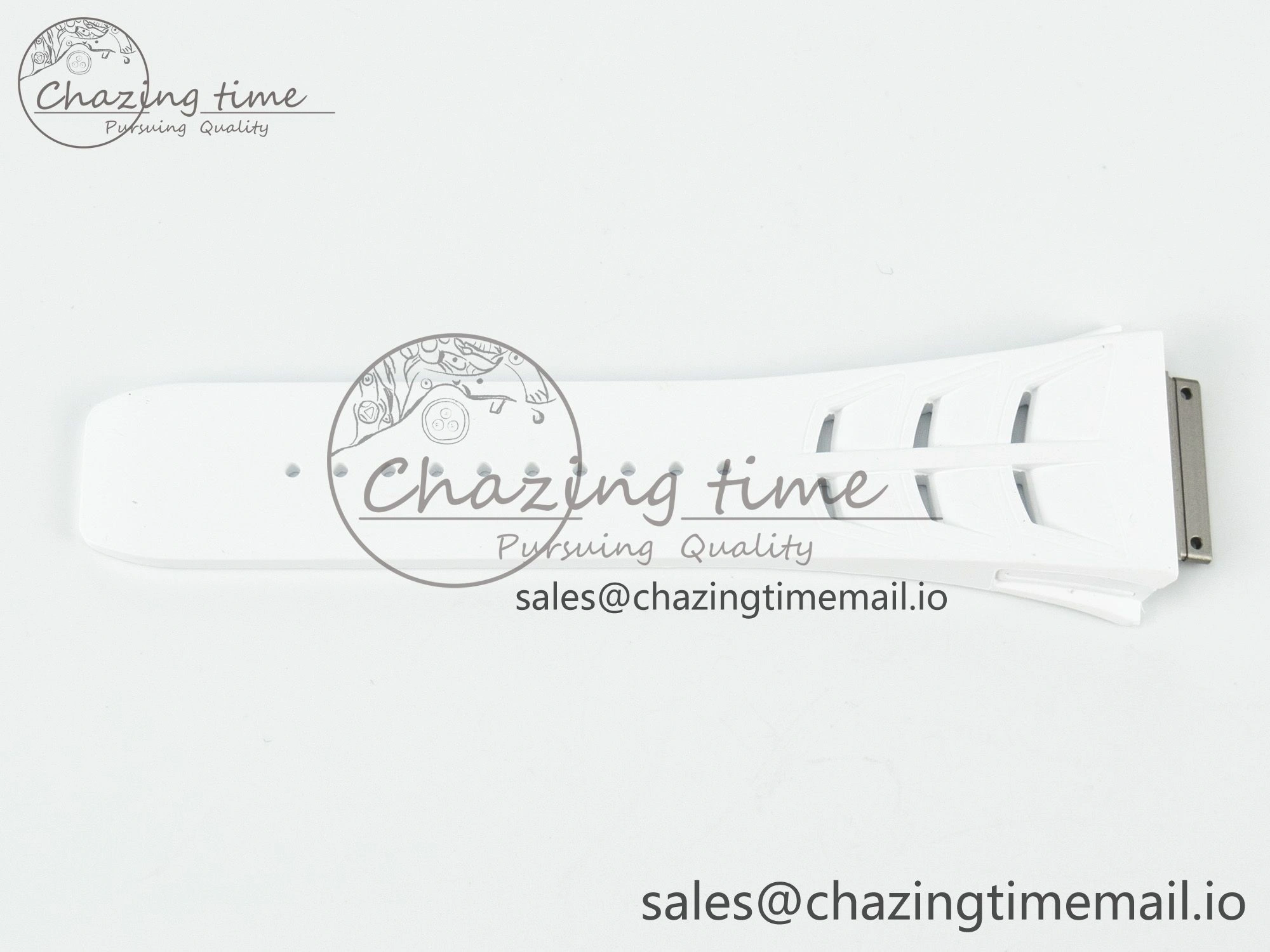 SoftTouch RM030 1:1 Best Edition Gray White Rubber Strap (Fits the Gen size) 4076