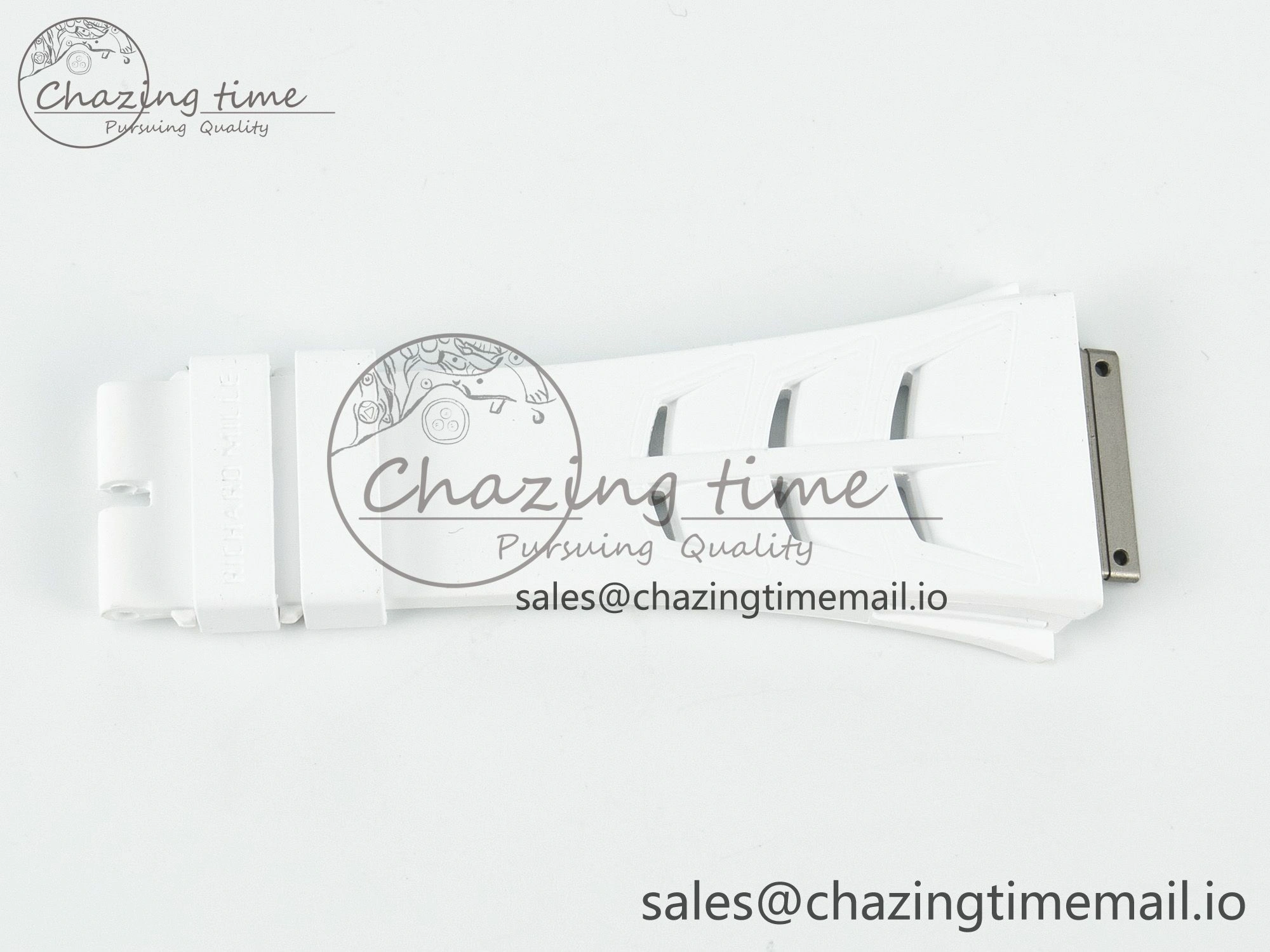 SoftTouch RM030 1:1 Best Edition Gray White Rubber Strap (Fits the Gen size) 4076