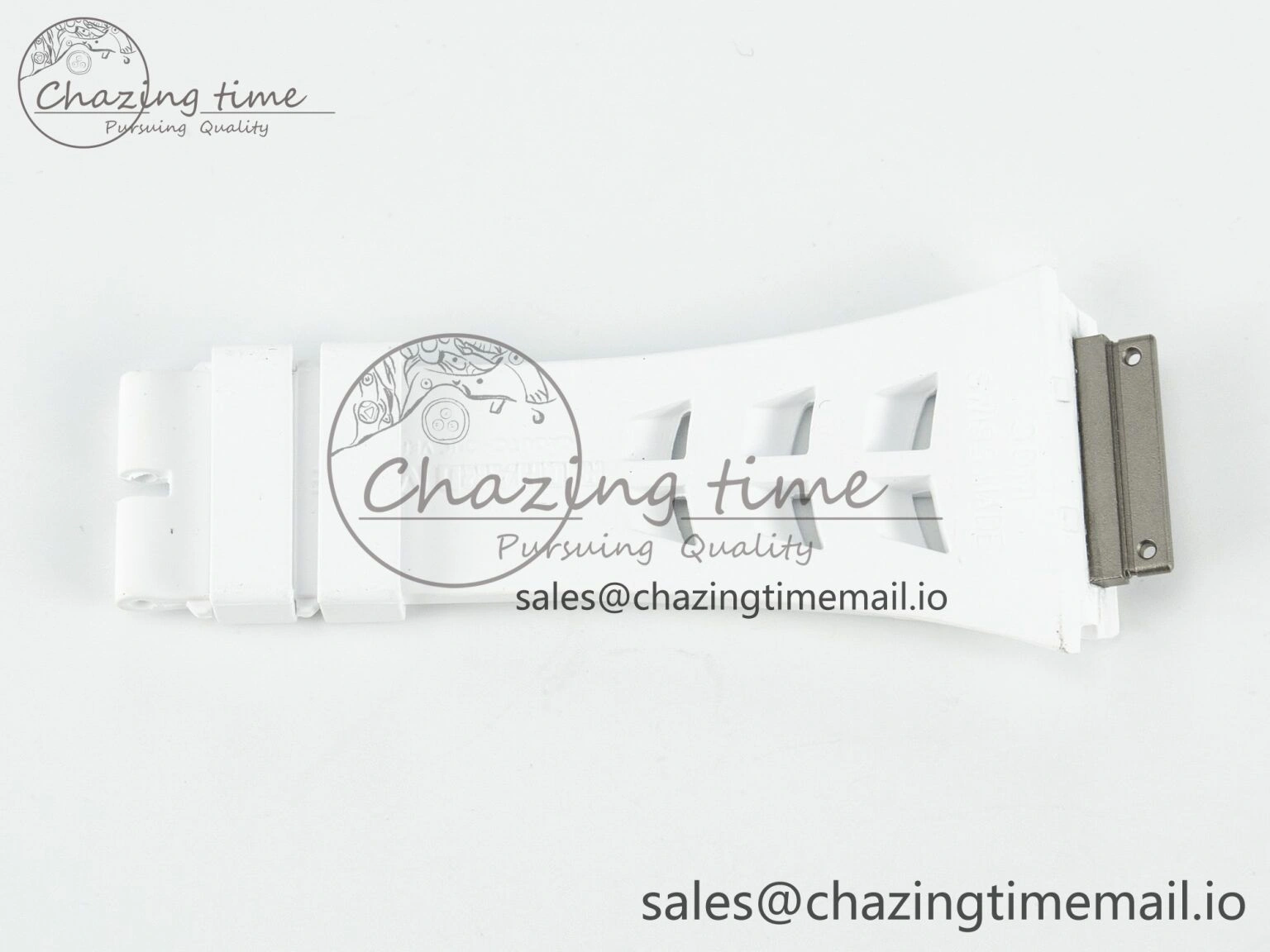 SoftTouch RM030 1:1 Best Edition Gray White Rubber Strap (Fits the Gen size) 4076