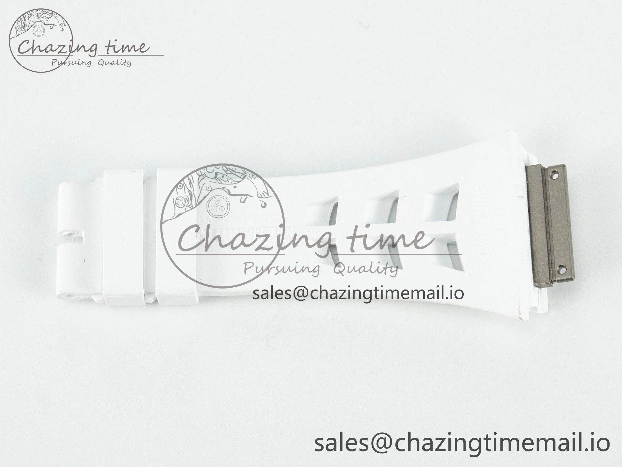 SoftTouch RM030 1:1 Best Edition Gray White Rubber Strap (Fits the Gen size) 4076