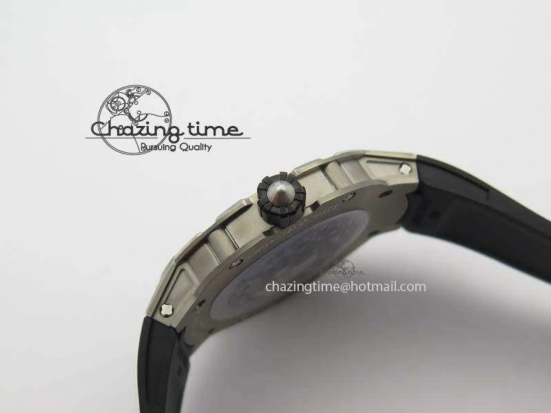RM033 Titanium SF Best Edition Roman Markers Dial On Black Rubber Strap Micro-Rotor Movement BestValue 9557