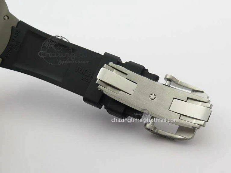 RM033 Titanium SF Best Edition Roman Markers Dial On Black Rubber Strap Micro-Rotor Movement BestValue 9557