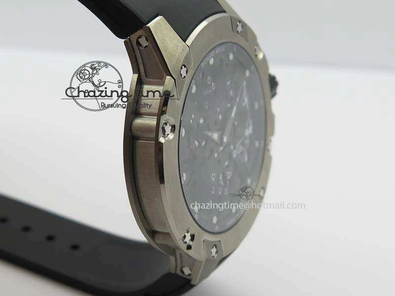 RM033 Titanium SF Best Edition Roman Markers Dial On Black Rubber Strap Micro-Rotor Movement BestValue 9557
