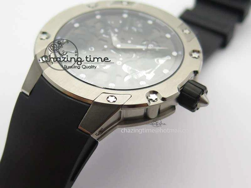 RM033 Titanium SF Best Edition Roman Markers Dial On Black Rubber Strap Micro-Rotor Movement BestValue 9557