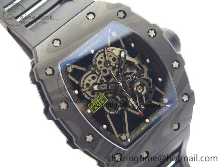 RM035-01 FC Case KVF Best Edition Skeleton Dial Black Crown On Rubber Strap MIYOTA8215 V Lightweight 9519