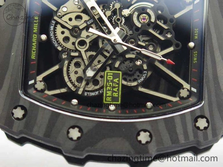RM035-01 FC Case KVF Best Edition Skeleton Dial Black Crown On Rubber Strap MIYOTA8215 V Lightweight 9519