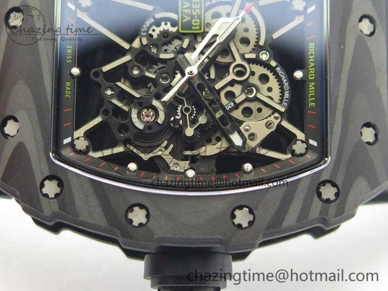 RM035-01 FC Case KVF Best Edition Skeleton Dial Black Crown On Rubber Strap MIYOTA8215 V Lightweight 9519